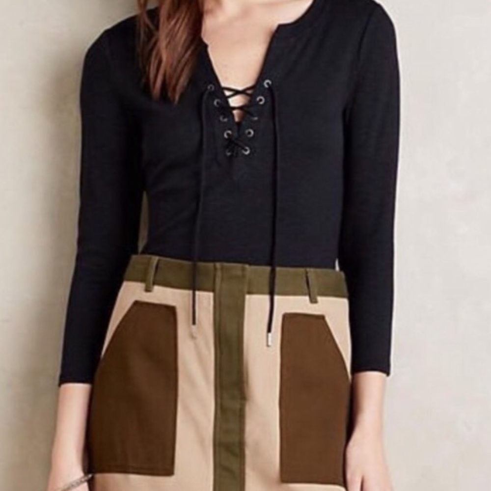 Anthropologie lace up top